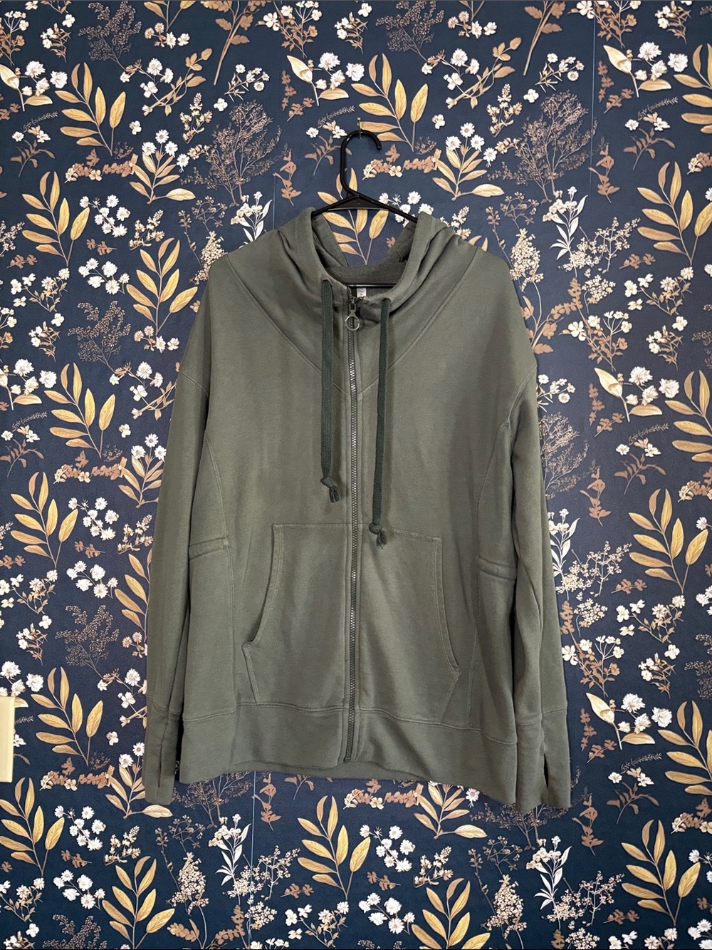 Fabletics Olive Hoodie Sweatshirts Green Size S